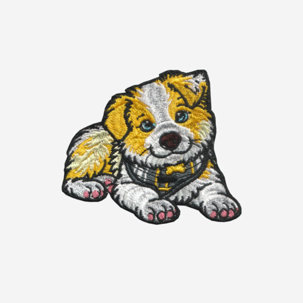 Cute Puppy Embroidered Iron On Patch Cute Puppy Embroidered Iron On Patch