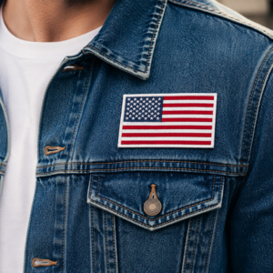 American Flag Embroidered Iron On Patch - Image 8