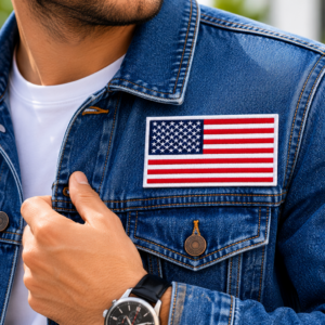 American Flag Embroidered Iron On Patch - Image 7