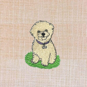 Bichon Frise Dog Embroidery Design Embroidered Iron On Patch2