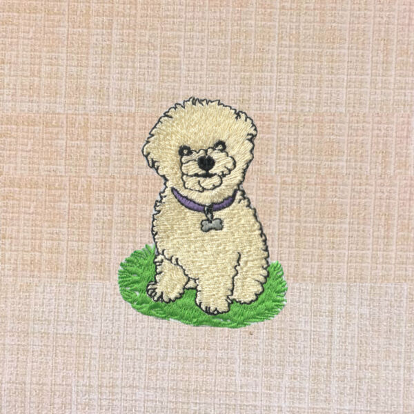 Bichon Frise Dog Embroidery Design Embroidered Iron On Patch2