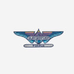 Burgerfuel logo embroidered iron on patch 4 inch