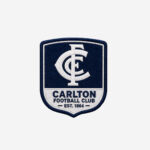 carlton blues monogram logo embroidered iron on patch cfc afl 3 inch