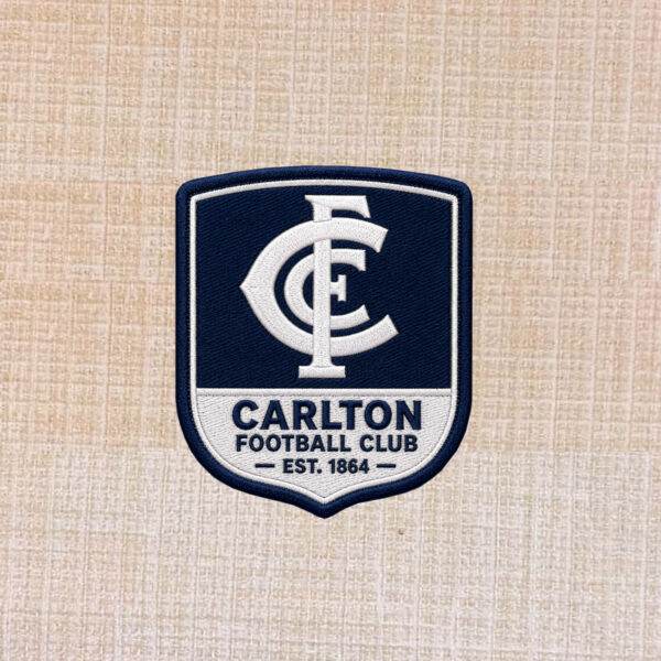Carlton Blues Monogram Logo Embroidered Iron On Patch