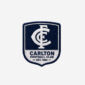carlton blues monogram logo embroidered iron on patch cfc afl 3 inch