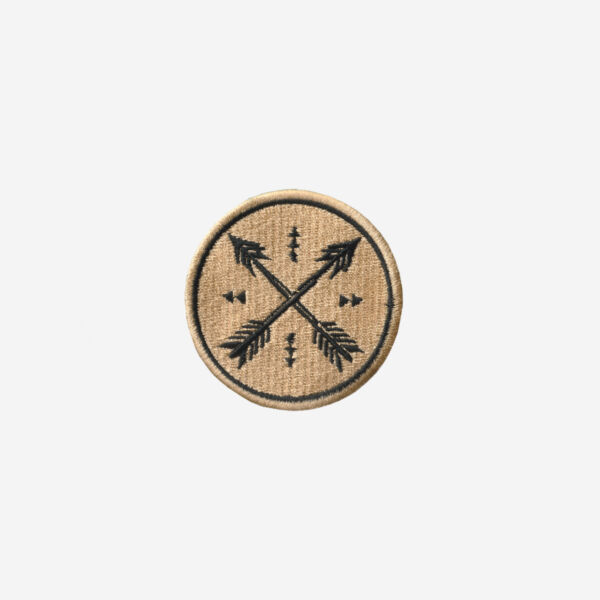 Crossed arrows patrol logo embroidered iron on patch 2 inch