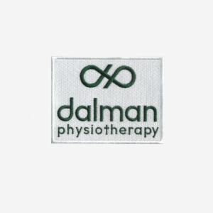 Dalman physiotherapy logo embroidered iron on patch 4 inch