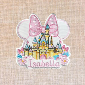 Disney Coquette Castle Embroidered Iron On Patch - Image 2