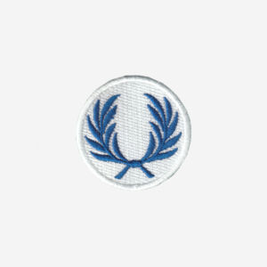 Fred Perry Logo Embroidered Iron On Patch Blue