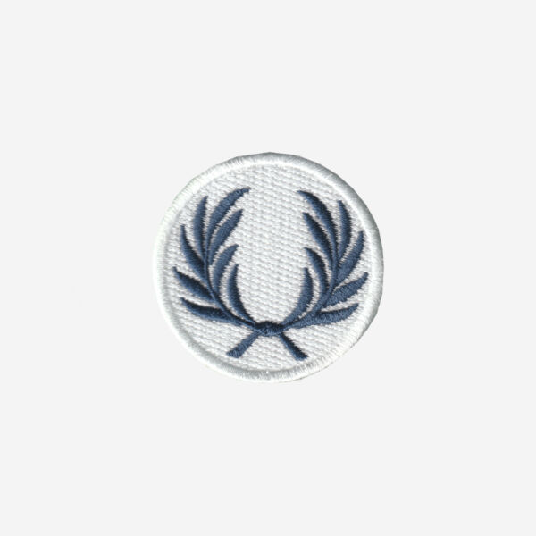 Fred Perry Logo Embroidered Iron On Patch Navy
