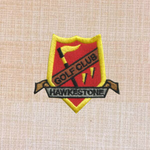 Hawkestone Golf Club Logo Embroidered Iron On Patch - Image 2