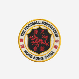 Hong kong football association logo embroidered iron on patch 3.5 inch