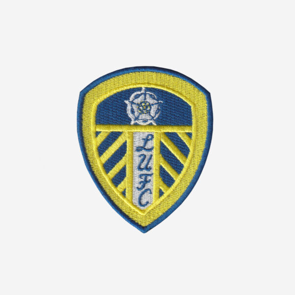 leeds united football club logo embroidered iron on patch lufc shield 3 inch
