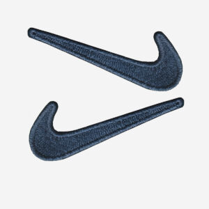 nike swoosh left and right embroidered iron on patches pair athletic logo pack of 2 2 inch
