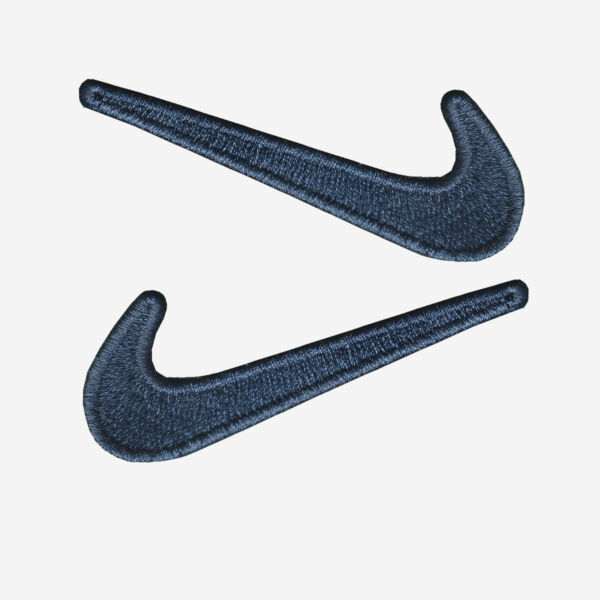 nike swoosh left and right embroidered iron on patches pair athletic logo pack of 2 2 inch