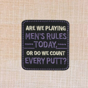 Nine and Wine Golf Embroidered Iron On Patch Op2 2