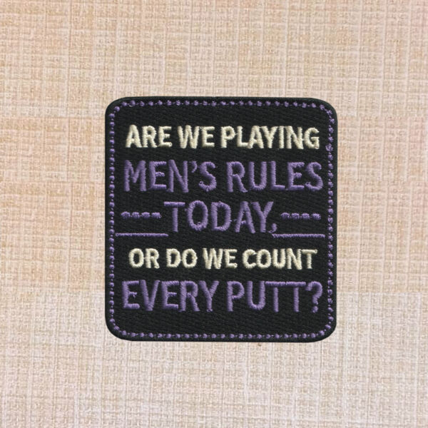 Nine and Wine Golf Embroidered Iron On Patch Op2 2