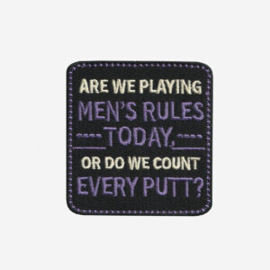 Nine and Wine Golf Embroidered Iron On Patch Op2