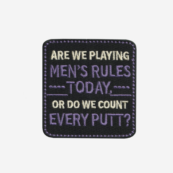 Nine and Wine Golf Embroidered Iron On Patch Op2