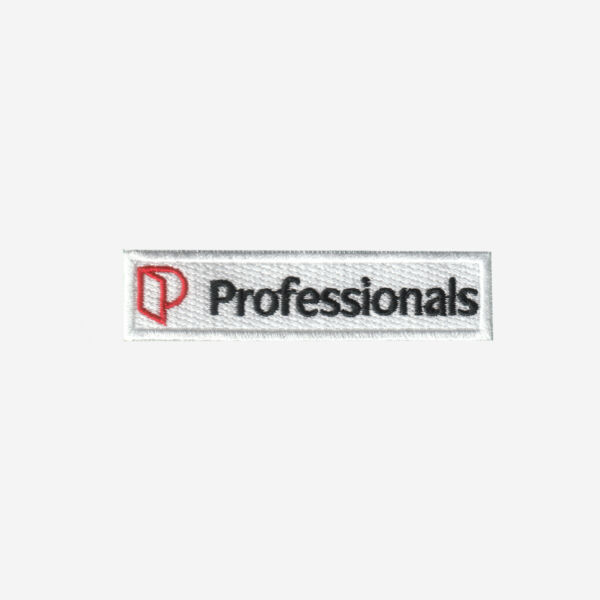 Professionals Logo Embroidered Iron On Patch Professionals Logo Embroidered Iron On Patch