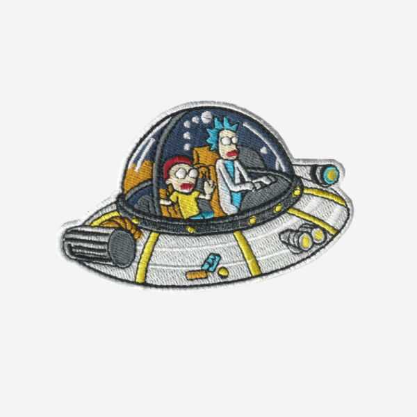 Rick and Morty UFO Spaceship Embroidered Iron On Patch