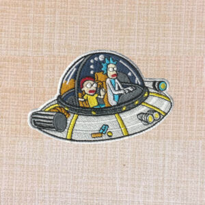 Rick and Morty UFO Spaceship Embroidered Iron On Patch2
