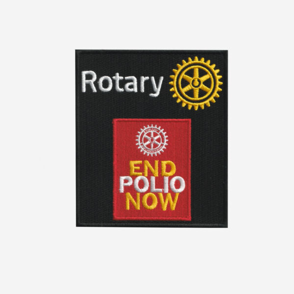 rotary international end polio now logo embroidered iron on patch awareness club badge op1 op2 4 inch
