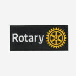 rotary international logo embroidered iron on patch blue gold club wheel crest 3 4 inch