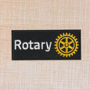 Rotary International Logo Embroidered Iron On Patch - Image 2