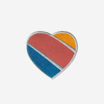 Southwest airlines heart and rectangular logo embroidered iron on patch 3 inch