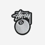 stussy 8ball logo embroidered iron on patch retro billiard 3 inch 6 inch