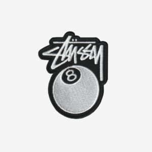 stussy 8ball logo embroidered iron on patch retro billiard 3 inch 6 inch