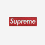 supreme logo embroidered iron on patch red box logo 3 inch 6 inch