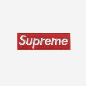 supreme logo embroidered iron on patch red box logo 3 inch 6 inch