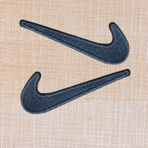 Nike Swoosh Left & Right Embroidered Iron On Patches X 2 - Image 2