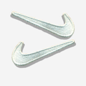 Nike Swoosh Left & Right Embroidered Iron On Patches X 2 - Image 3