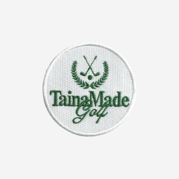 Taina Made Golf Logo Embroidered Iron On Patch Taina Made Golf Logo Embroidered Iron On Patch