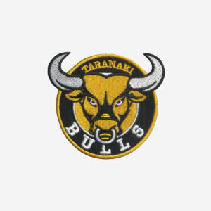 Taranaki bulls logo embroidered iron on patch npc rugby 3 inch