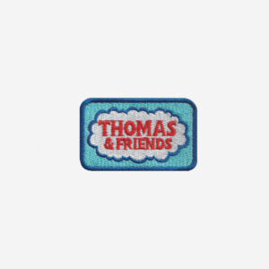 thomas and friends logo embroidered iron on patch train blue banner 2 inch 3 inch