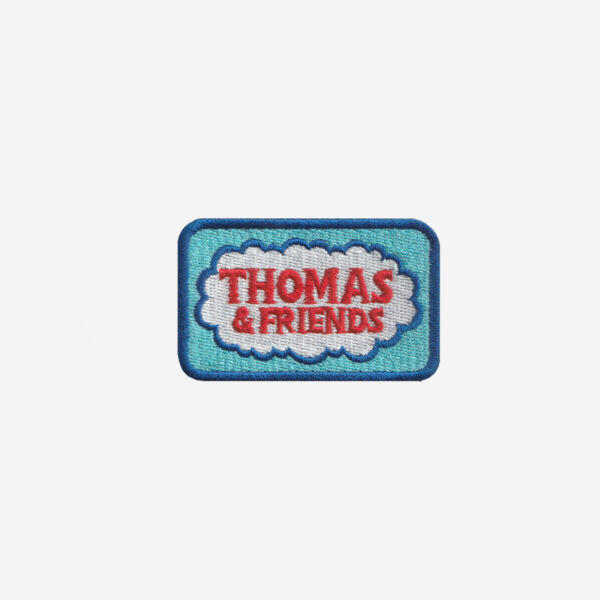 Thomas & Friends logo Embroidered Iron On Patch thomas and friends logo embroidered iron on patch train blue banner 2 inch 3 inch
