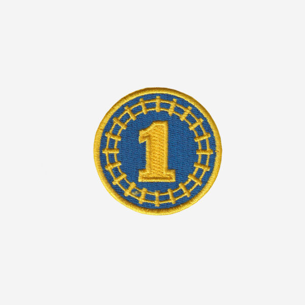 thomas number 1 birthday embroidered iron on patch train blue 2 inch 3 inch