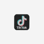 tiktok logo embroidered iron on patch social media music note 3 inch