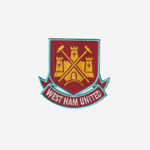 West Ham United Football Club Logo Embroidered Iron On Patch west ham united football club logo embroidered iron on patch crossed hammers whufc claret blue 3 inch