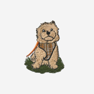 Winnie Cockapoo Dog Embroidered Iron On Patch