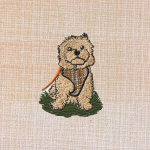 Winnie Cockapoo Dog Embroidered Iron On Patch2