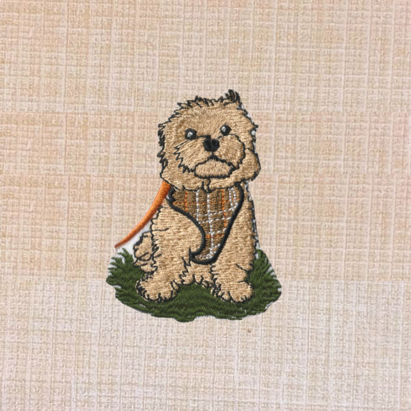 Winnie Cockapoo Dog Embroidered Iron On Patch2